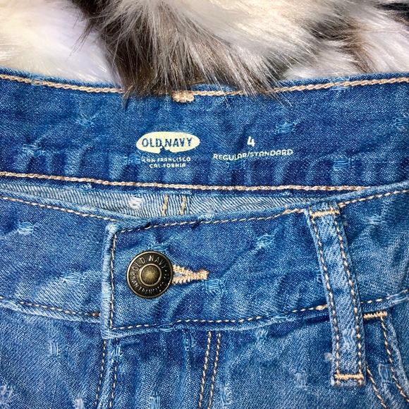 Old Navy Dot Patterned Denim Jean Shorts - Picture 3 of 5